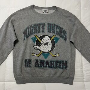 Anaheim Mighty Ducks Lee Sports Vintage Crewneck Sweater Single Stitch 90s M